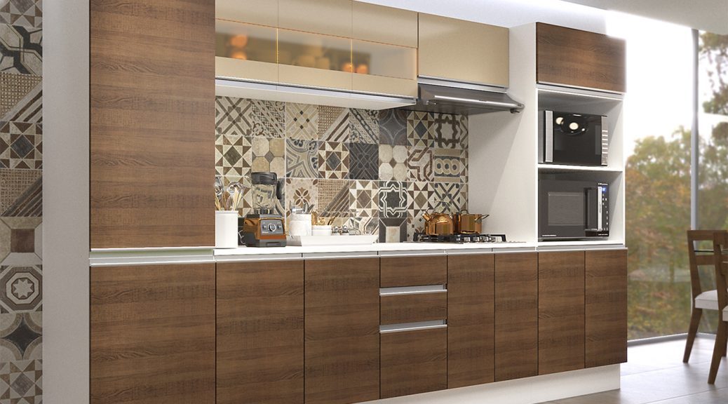 Cozinha Smart da Madesa em imagem produzida pelo Studio 25 em render 3D